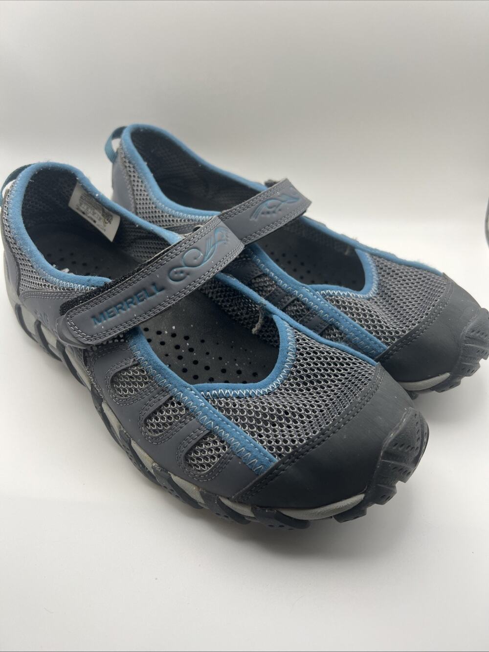 Merrell Pandi Water Shoes Womens 10 Gray Teal Vibram Sole J033190